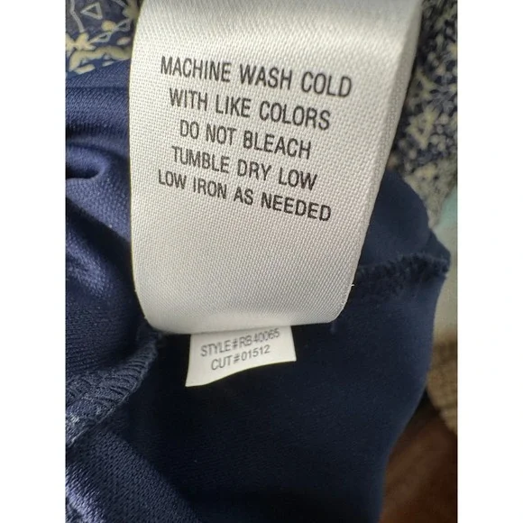 Bethany‎ Navy Blue & White Tiered Ruffle Shift Dress – Size 12 - Picture 8 of 8